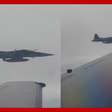 Vídeo raro mostra avião sendo interceptado por caça da FAB