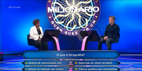 Cena de 'Quem Quer Ser um Milionário?' Foto: Reprodução/Globo