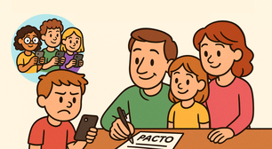 "Todo os meus amigos já têm celular." Tem família assinando (literalmente) um acordo pra não ceder à pressão social