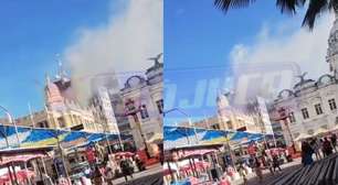Princípio de incêndio atinge Palacete Tira Chapéu no Centro Histórico de Salvador